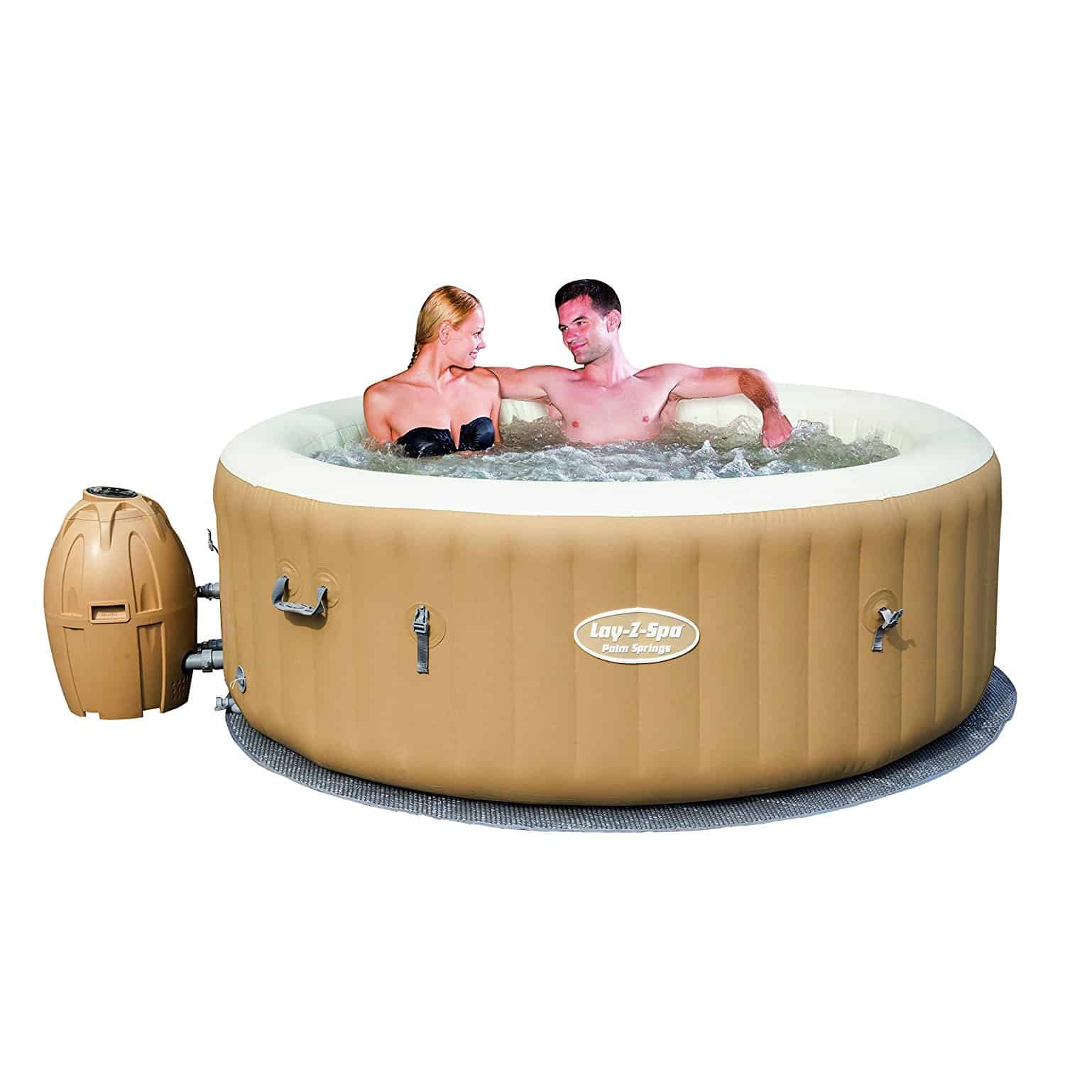 Saluspa Palm Springs Airjet Inflatable 6 Person Hot Tub Portable Hot